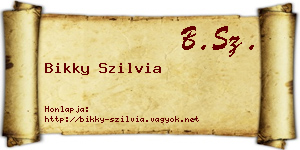 Bikky Szilvia névjegykártya