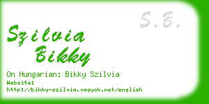 szilvia bikky business card